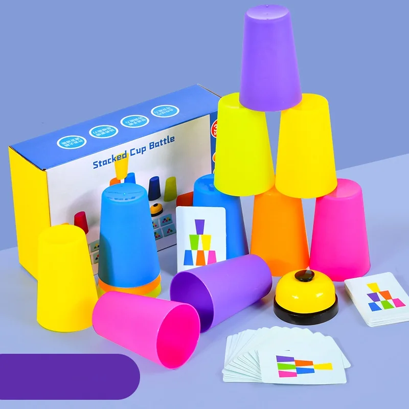 Customized Color Early Educational Desktop Game Toys Make Speed Stacking Cups Stacking Cups Battle