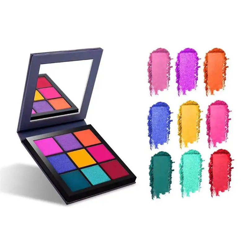 Wholesale Small Moq Custom Mini 9 Color High Pigment Private Label Matte Shimmer Eyeshadow Kit