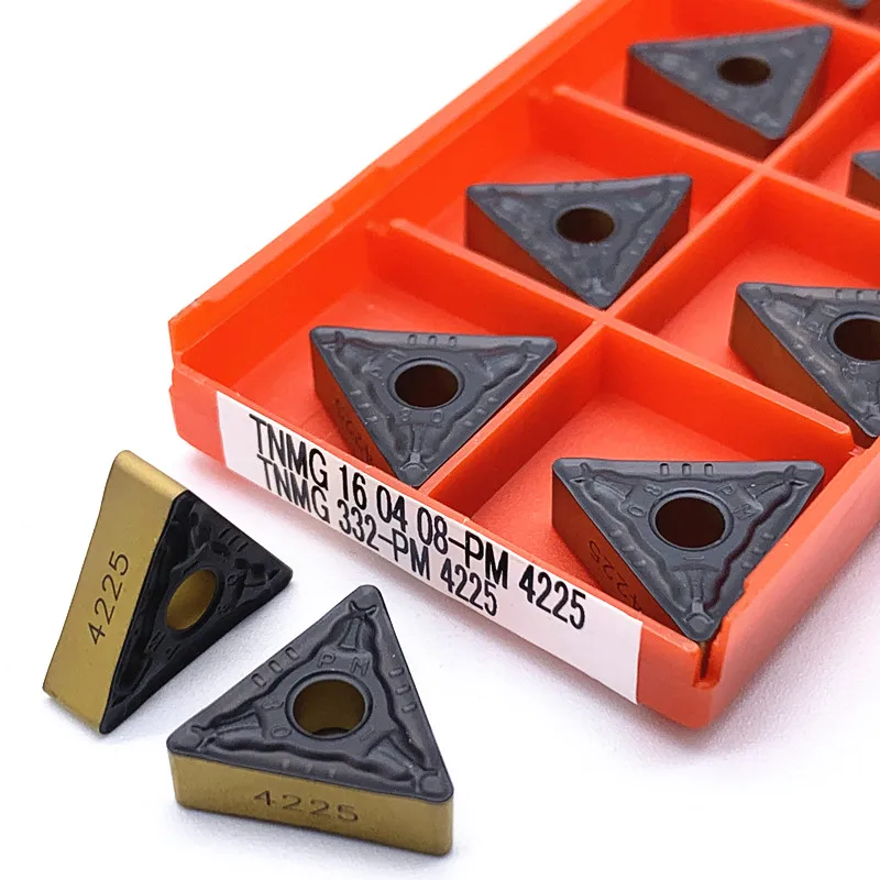 TNMG160408-PM 4225 Carbide Insert High Quality External Turning Tool Lathe Tool CNC machine parts lathe turning TNMG 160408