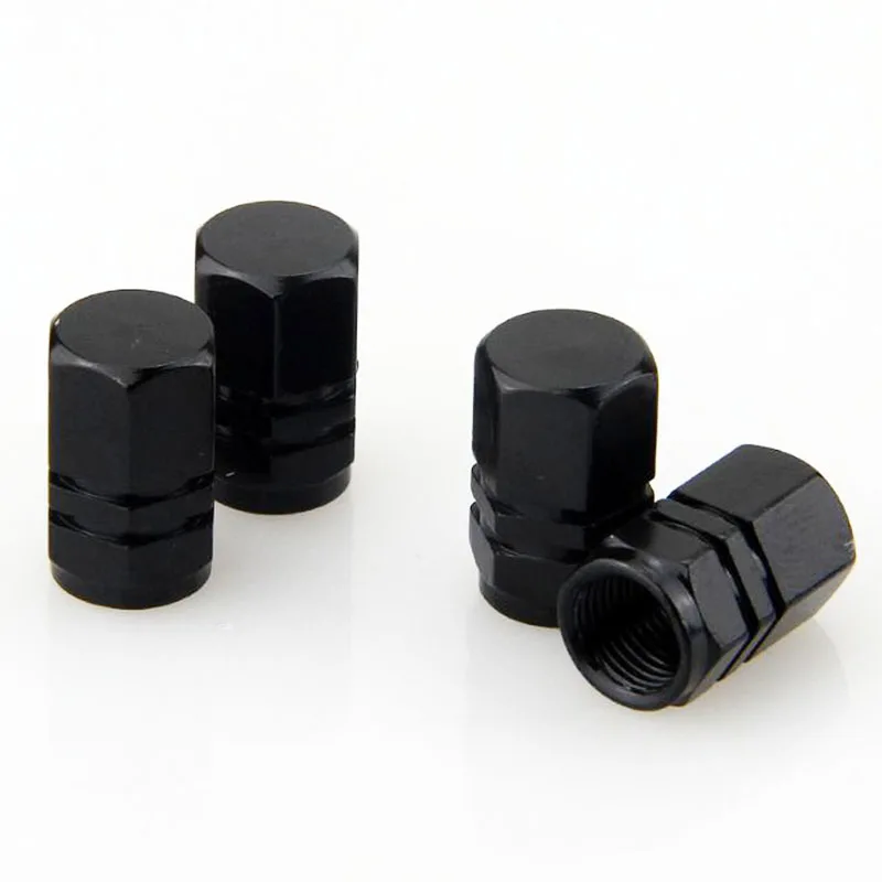 4pcs modified aluminum alloy multi-color hexagonal car valve cap tire valve core cover screw cap