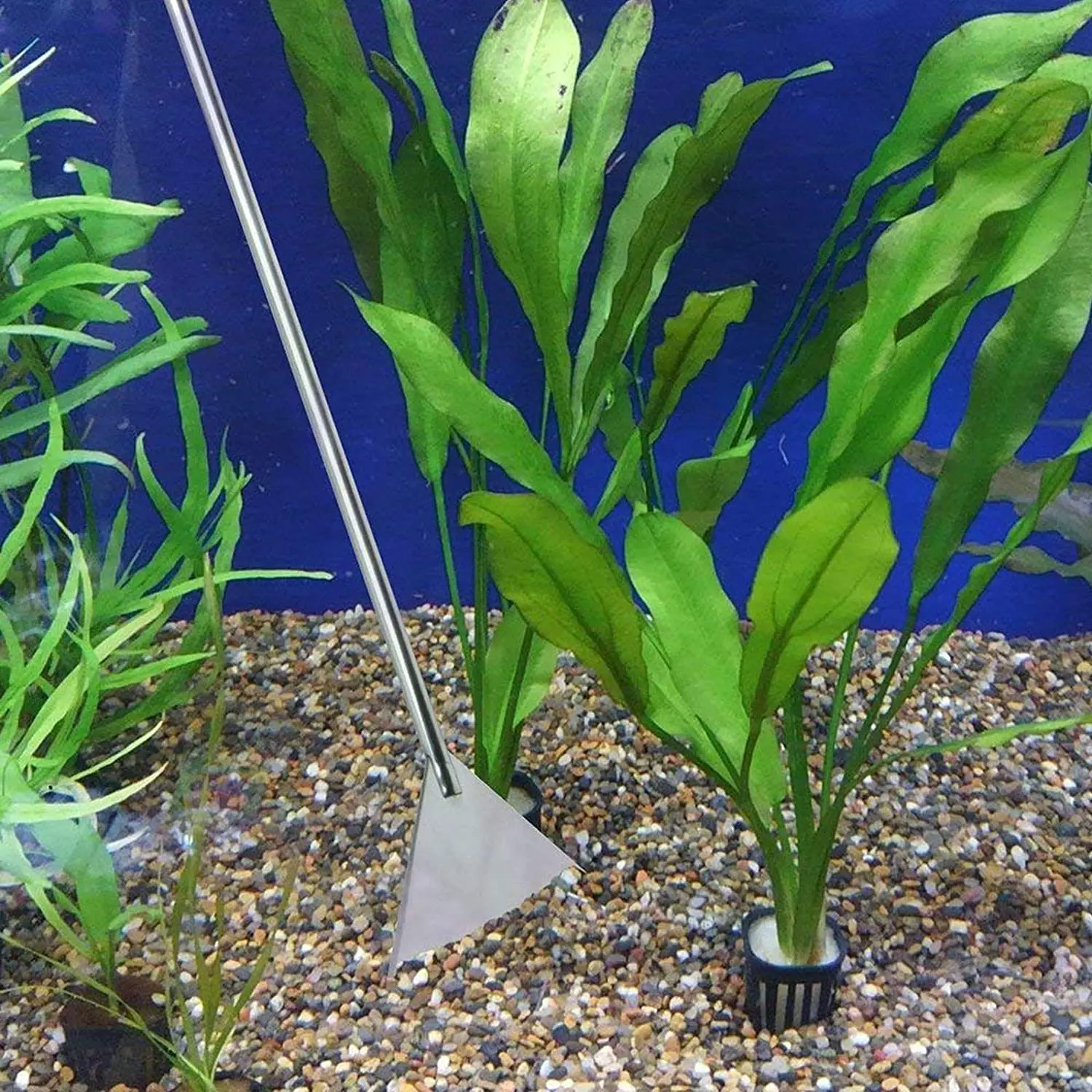 Fistoy Aquarium Scissor Tweezers Spatula Tool - 4 in 1 Stainless Steel Aquatic Plants Aquascaping Tools Set  Fish Starter Kit