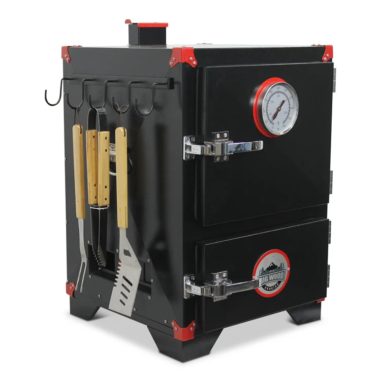 
Big Wood Cabinet Smoker BBQ Accessories Barbecue Grill Magnetic Hanger Tools Kit with 3-piece Tool Set 