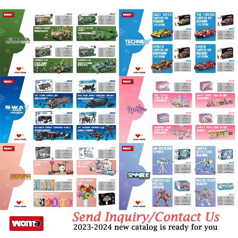 WOMA TOY C0612 4 in 1 assembly custom mini bricks building block child city police action figure toy