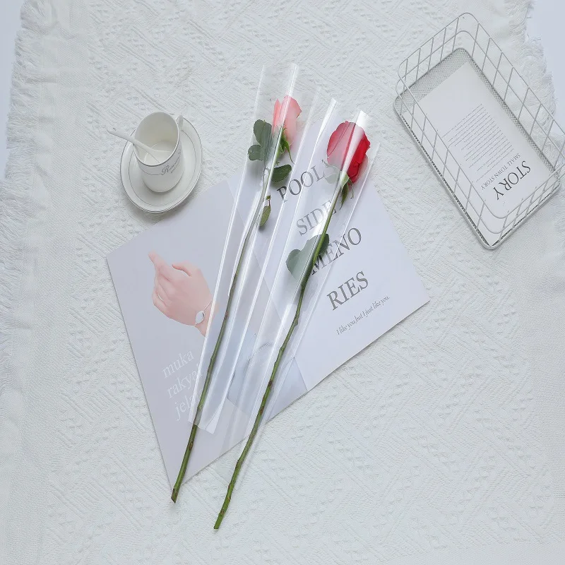 Customization Y-Shape Flower Sleeve Bag Header And Air Hole Flower Bag Sleeve Sexy Printed Plastic OPP PP Flower Sleeve