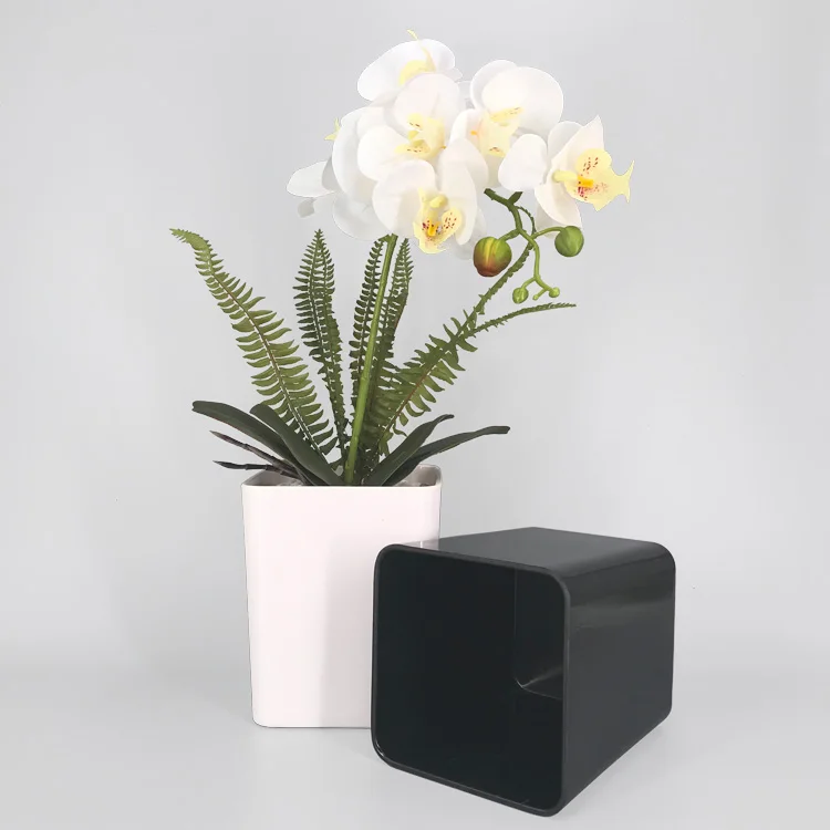 
cheap customize multi color color plastic indoor herb tall plant pot 