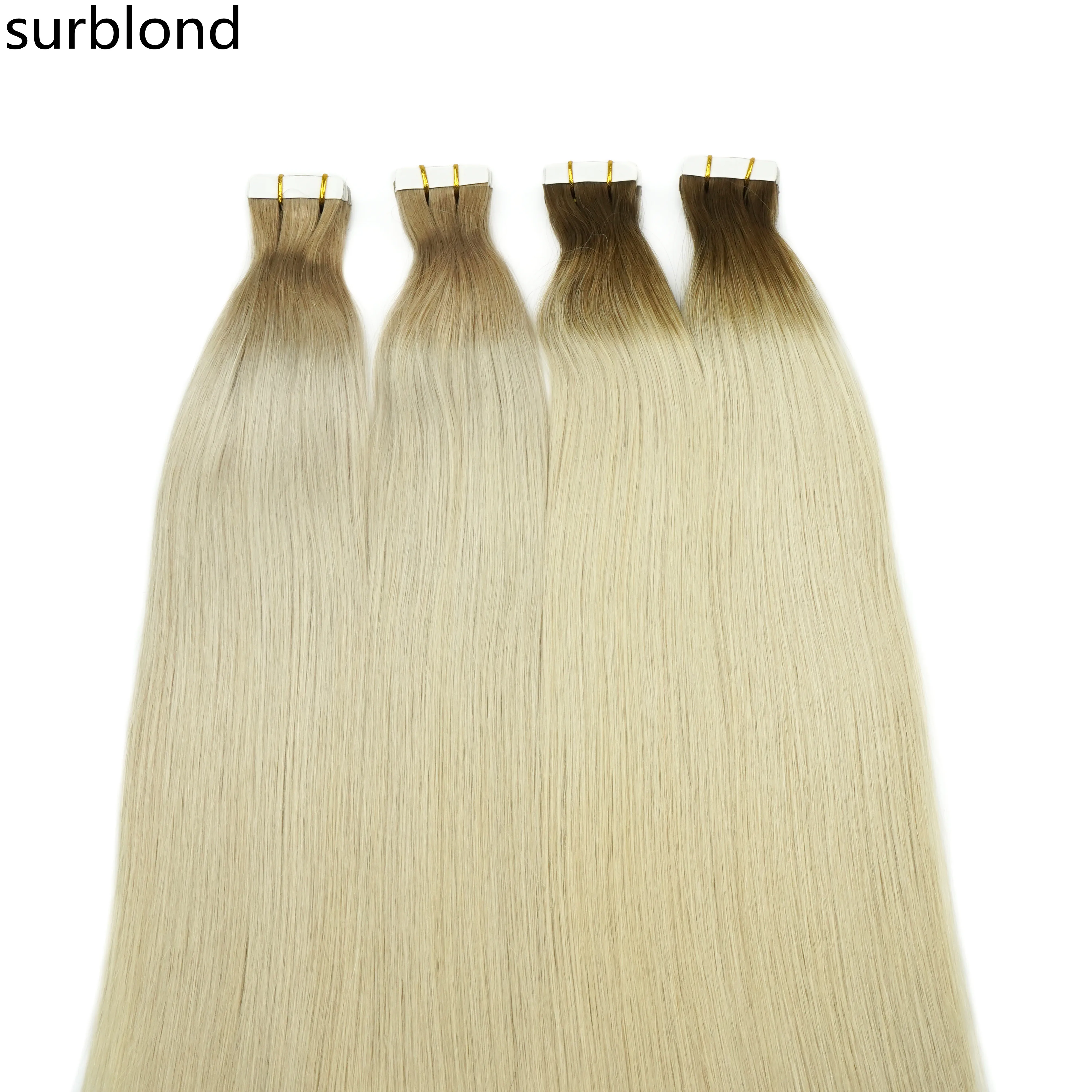 
Invisible Tape in Hair Qingdao Hair Products Co Ltd, Seamless Hand-tied Tape on Hair, Remy Russian Skin Weft Hair 