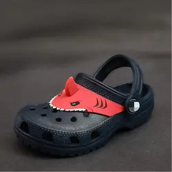 Садовые детские сабо EVA с фирменным логотипом, Мультяшные единороги, сабо, тапки, тапки, подвески, детские сабо, пляжная обувь