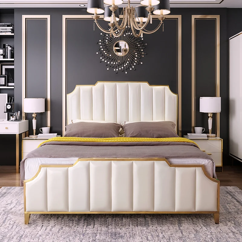 Wood Frame Murphy Bed Italian Style Luxury Bedroom Furniture Home and Hotel Beds