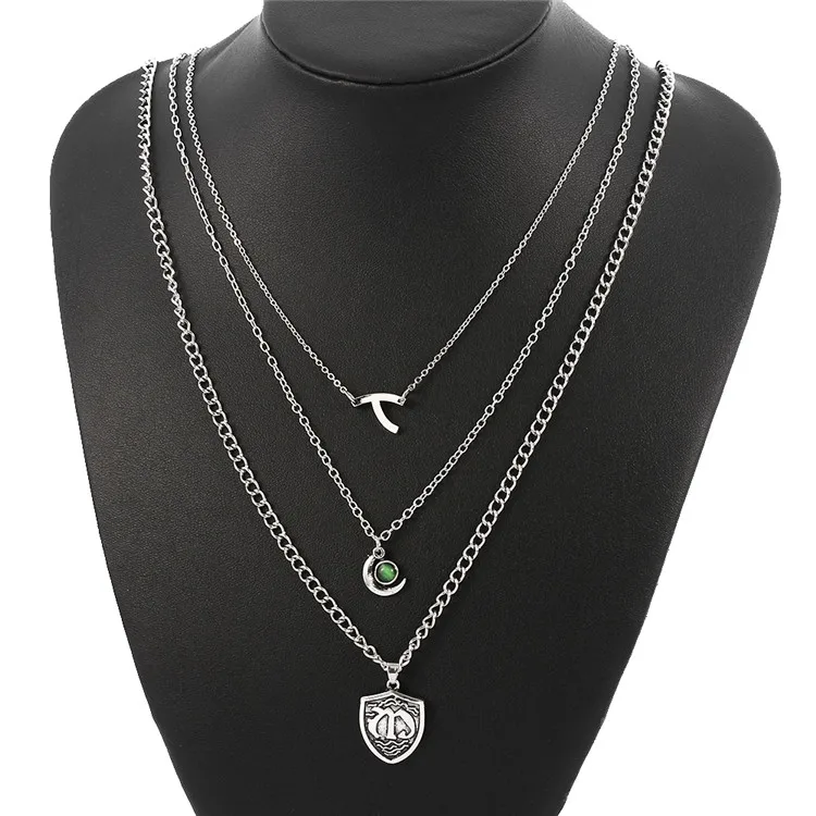 Vintage Anime The Seven Deadly Sins Meliodas Necklaces Nanatsu No Taizai Pendant Multilayer Necklace For Women Choker Jewelry