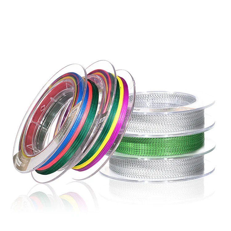 6LBS-100LBS Customized 300 500 2000meter zero stretch multifilament 16 strand hollow core braid braided fishing line 2lb pe