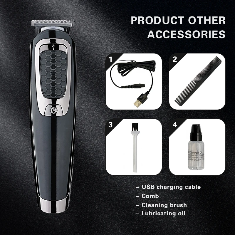 C&C Professional Waterproof Hair Clipper for Men Rechargeable Cordless electric razor 5 in 1 Hair Beard Trimmer