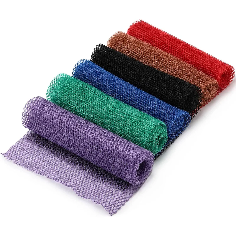 Оптовая продажа, отшелушивающая кожа, длинное скруббер, нейлоновое Сетчатое полотенце для душа