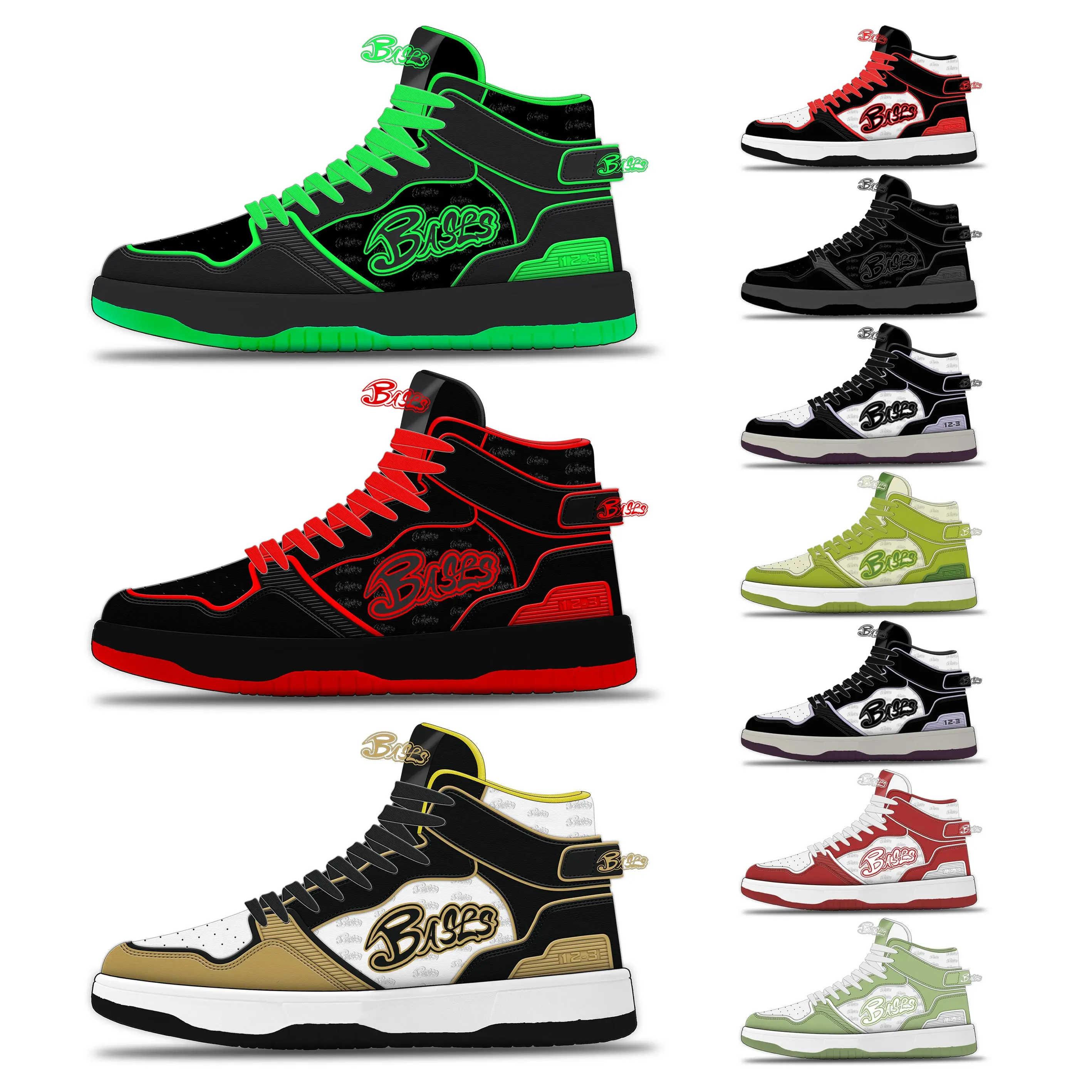 Factory Dropshipping 1 Moq Customized Logo Design High Top Sport Sneaker Women And Men Casual Basketball Shoes