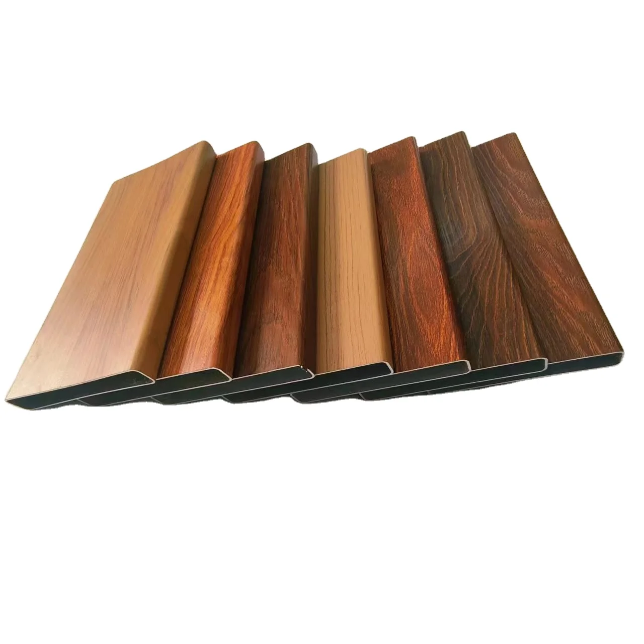 extruded aluminum manufacturer with Wooden grain aluminium square tube for doors and windows