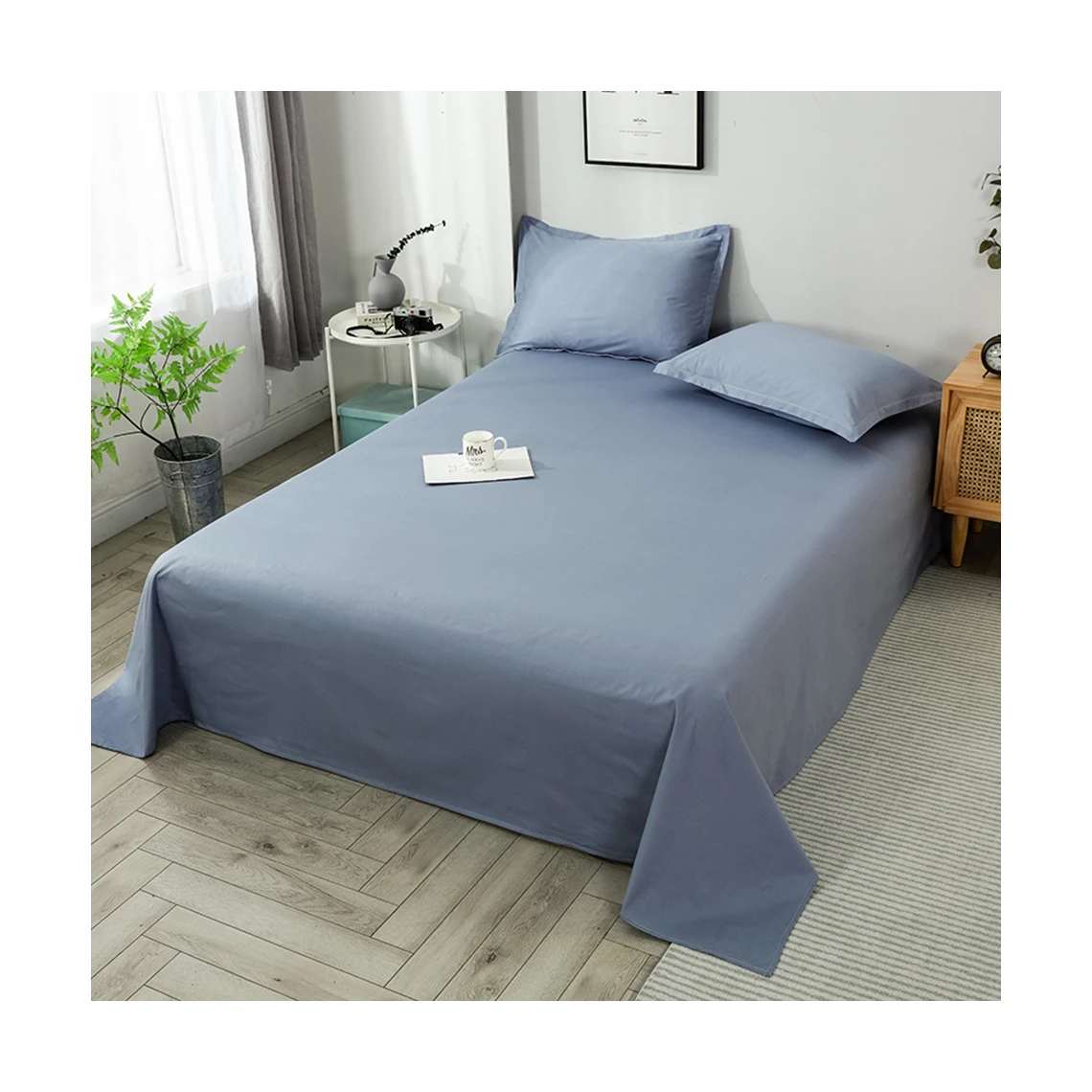 Bed Sheets Set LUXURY Bedding Set Queen deep pocket plain Sheet & Pillowcase Set