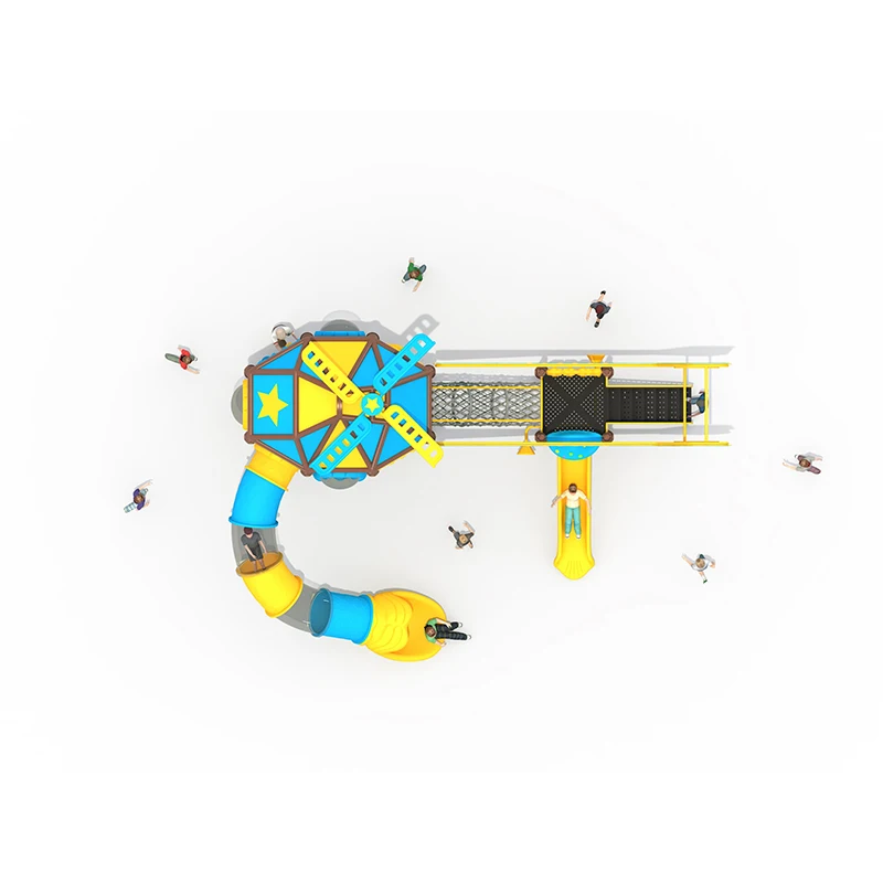 Customized Wholesale Garden Home Yard Backyard Children Outdoor Playground Play House Kids Build Wooden Playhouse with Slide