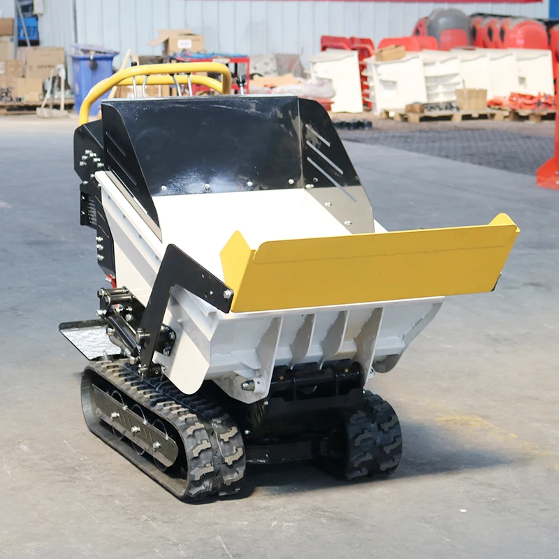 Small Garden Tools 500 kg mini dumper with self-loading bucket small crawler dump truck with EPA