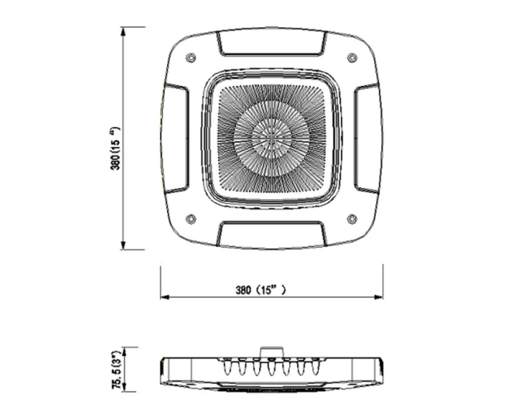 200w led canopy lightSize Atlas