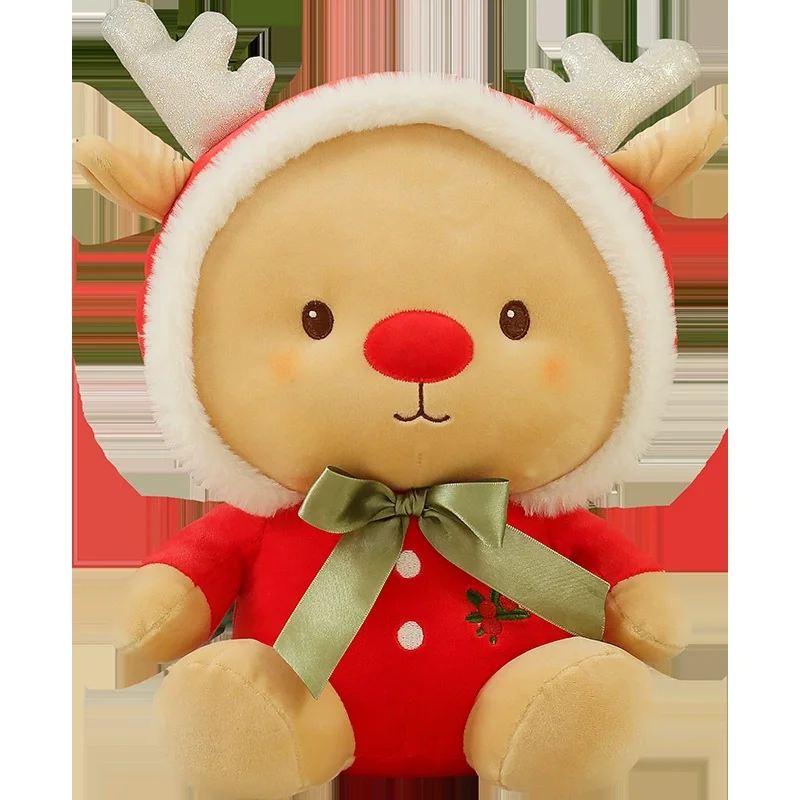 New Design Christmas Snowman Reindeer Stuffed Animals Plush Toys Merry Christmas Gift For Kids
