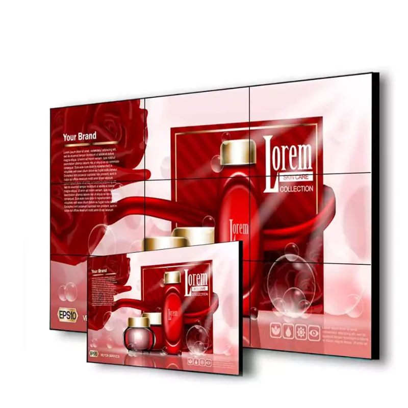 LCD Panel 2x2 3x3 indoor 55 inch seamless multi-screen tv wall panel mounted LCD splicing screen video wall