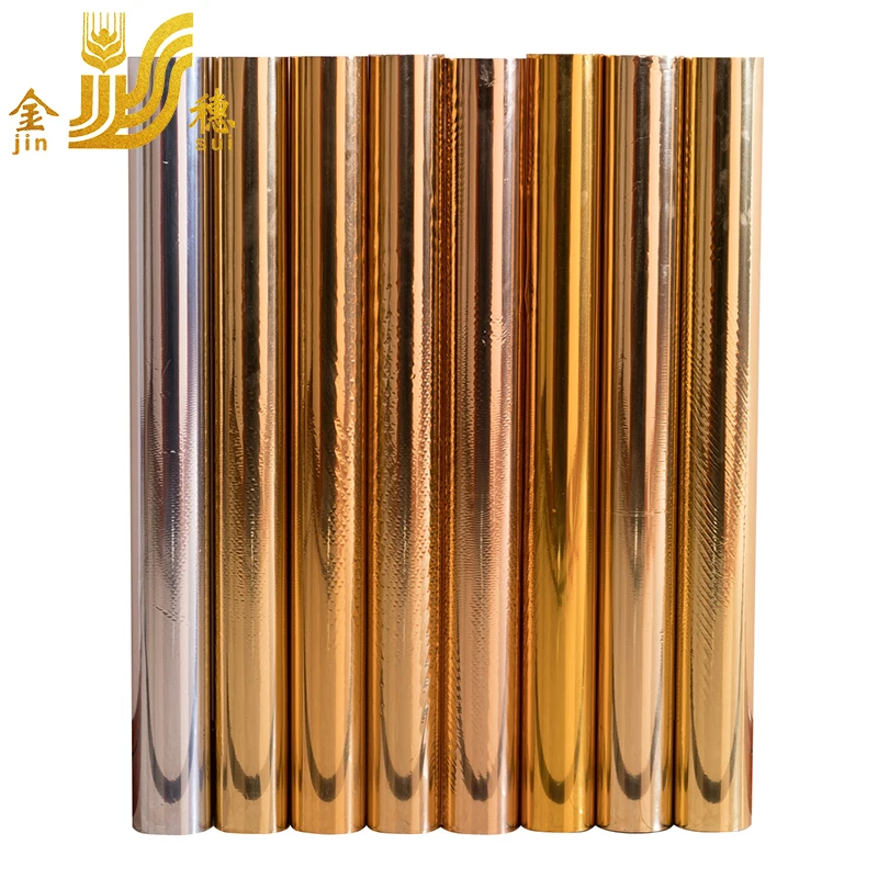 JINSUI Generic gold metallic hot stamping foil Printing for wedding card