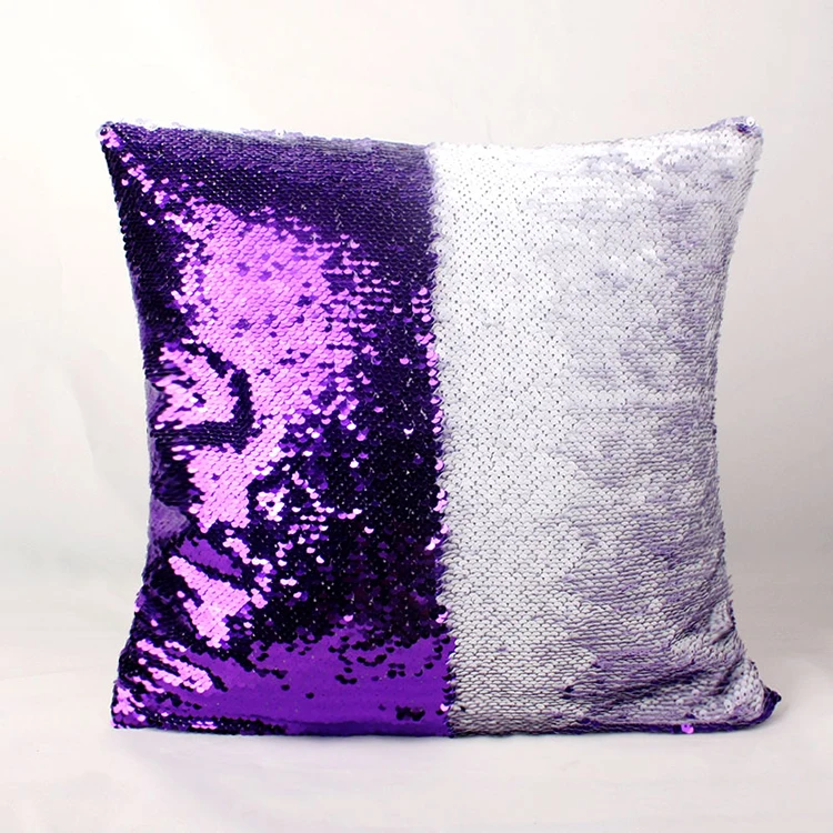 Home Decoration Sublimation Pillow Case Blank Print Magic Two Sided Sequin Custom Cushion Pillow Cover