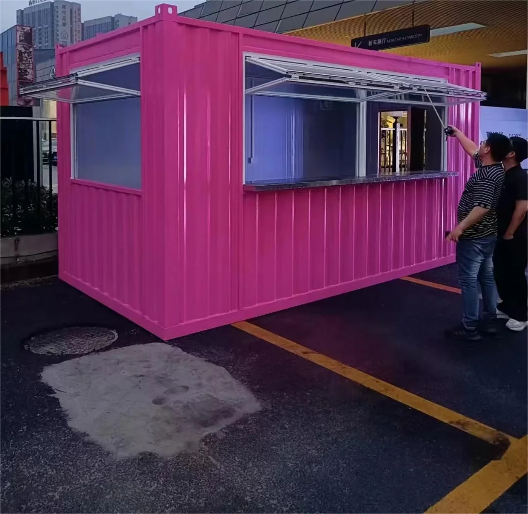 Food Kiosk  Coffee kiosk container custom creative shop mobile house coffee house kiosk milk tea shop corrugated board