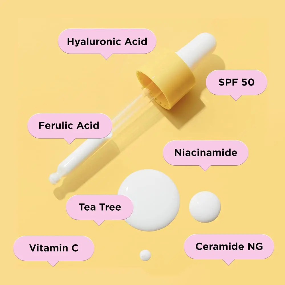 Фирменная торговая марка, 50 мл, Органическая водостойкая Солнцезащитная сыворотка SPF 50 без масла, светящаяся увлажняющая Солнцезащитная Сыворотка для лица