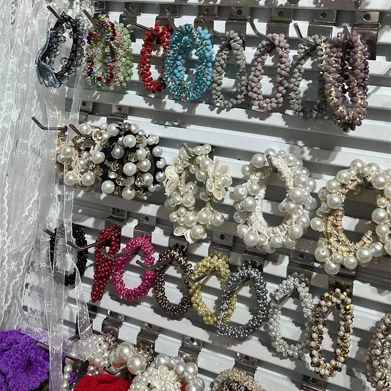 Scrunchie 5 Colors / Set High Quality Silk Velvet Scrunchie Elastic Hairbands France Style Girl Hair Band