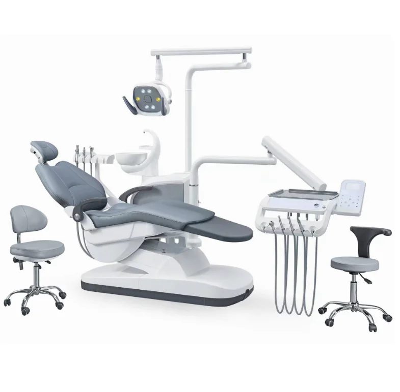 MC17-2  Most cozy two-stage microfiber cushion dental chair integral unit for dental clinic and hospital
