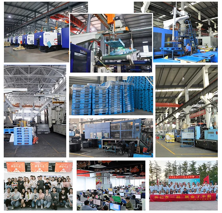 Factory manufacturer heavy duty 48x40 inch industrial HDPE euro stackable plastic pallets with steel reinforcement