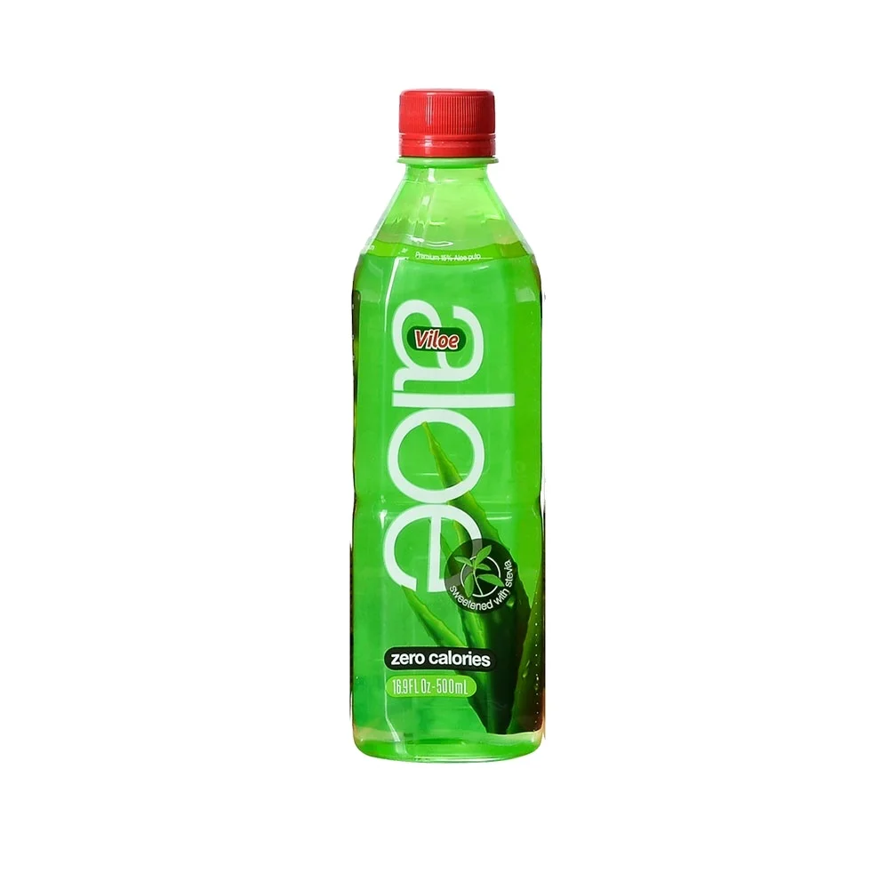 Viloe Zero Sugar Original Flavored Aloe Vera Juice, 500ml Bottle Soft Drink, 100% Aloe Vera Coconut, Low Sugar and Low Fat