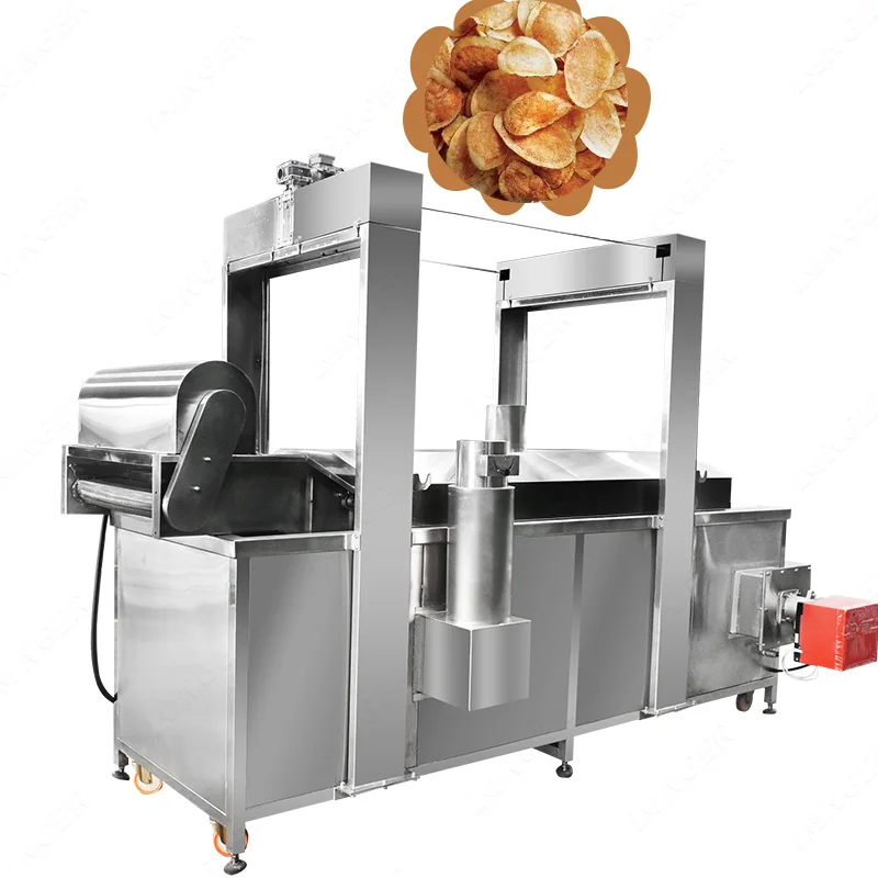 Commercial Falafel French Fries Continuous Frying Machine Chicken Chin Chin Potato Chips Fryer Machine Price