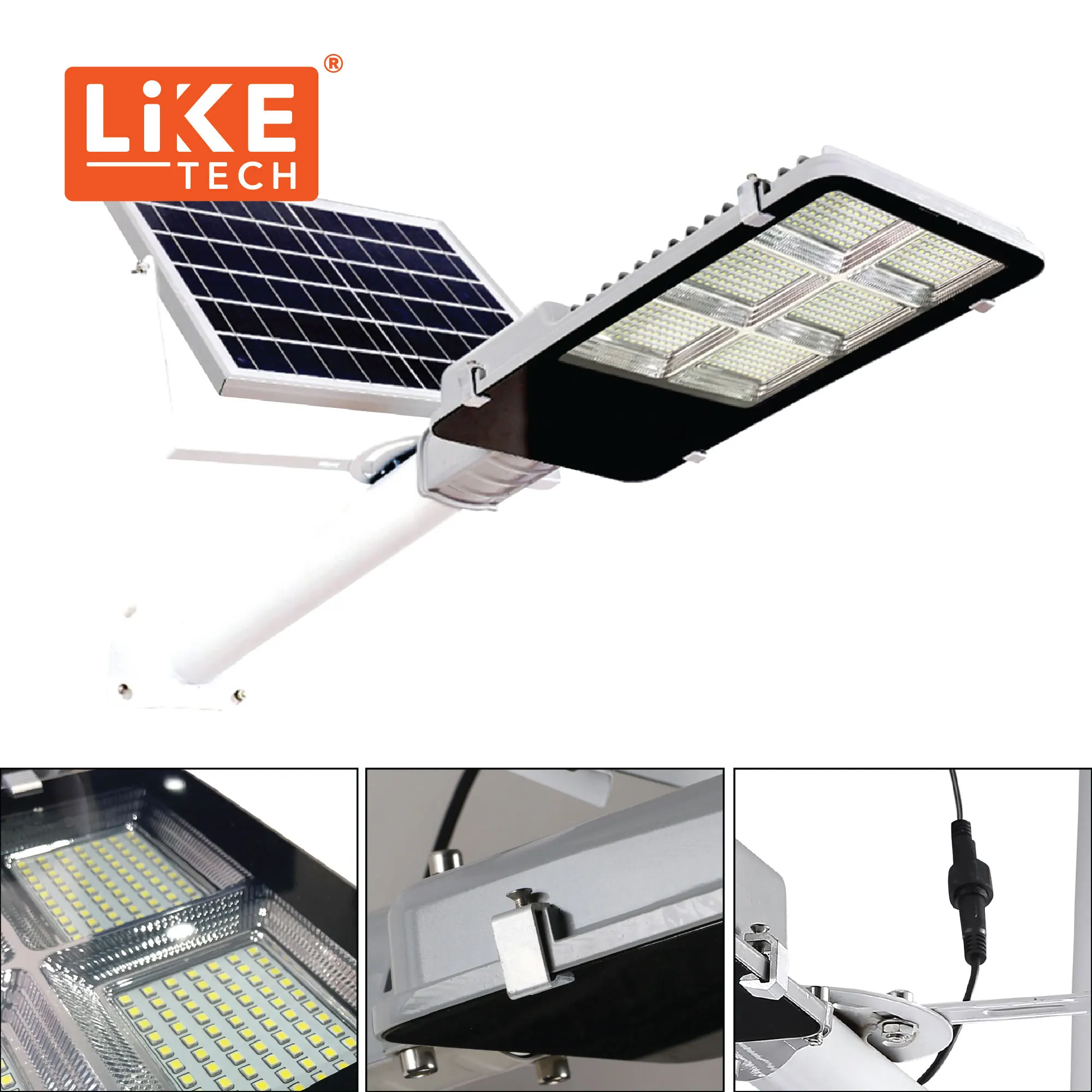 
Liketech Mosco200 Solar Street Light 200W Epistar 5730 1W LED Chips IP65 Professional for Engineering Projects 