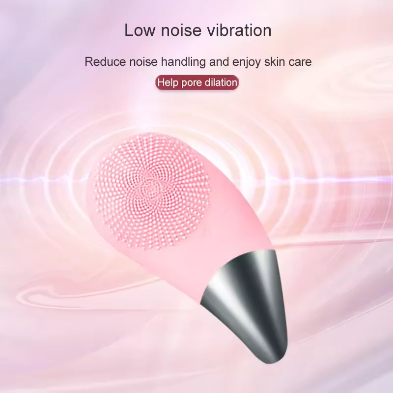 2024 Best sellers Exfoliator Face Scrub Washing Brush Skin Care Tools Deep Cleansing Electric Silicone Facial Cleansing Brush