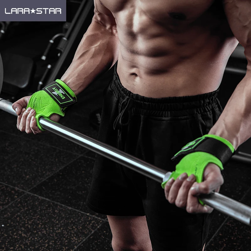 LS0733 Cowhide leather Material lifting straps Wrist Protect Gymnastics Handle Grip for Weightlifting Use