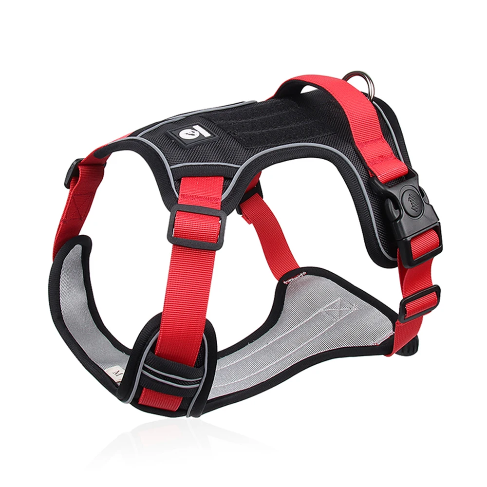 Big Dog Harness No Pull Pet Reflective Oxford Vest Soft Breathable Mesh Padded No Pull Dog Harness for Small Medium Large Dogs