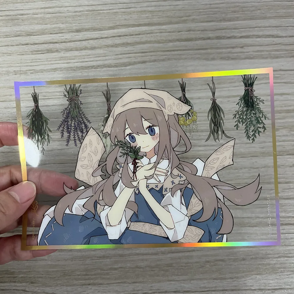 Frosted Matte Paper Business Cards with Gold Holographic Silver Foils Embossed Rounded Corners for Gift Bookmark