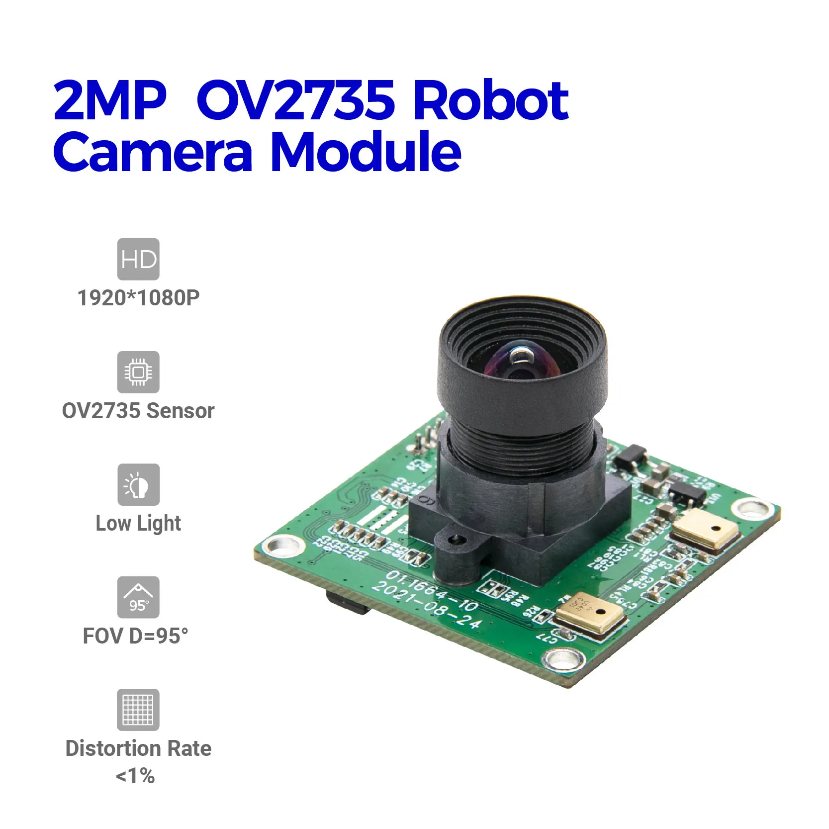 Hot-Selling 2MP 32x32(mm) Mini Security Board Camera ov2735 CMOS CCTV Camera Module 1080P for Industrial Robot Vision