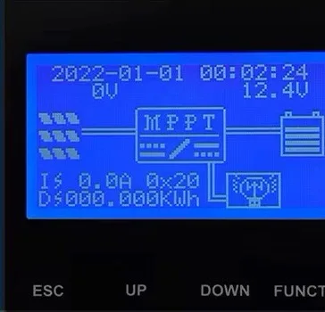 MPPT Solar Charge Controller with 60A 80A 90A 100A Rated Current LCD Display 12V/24V System Volta ROHS Certified