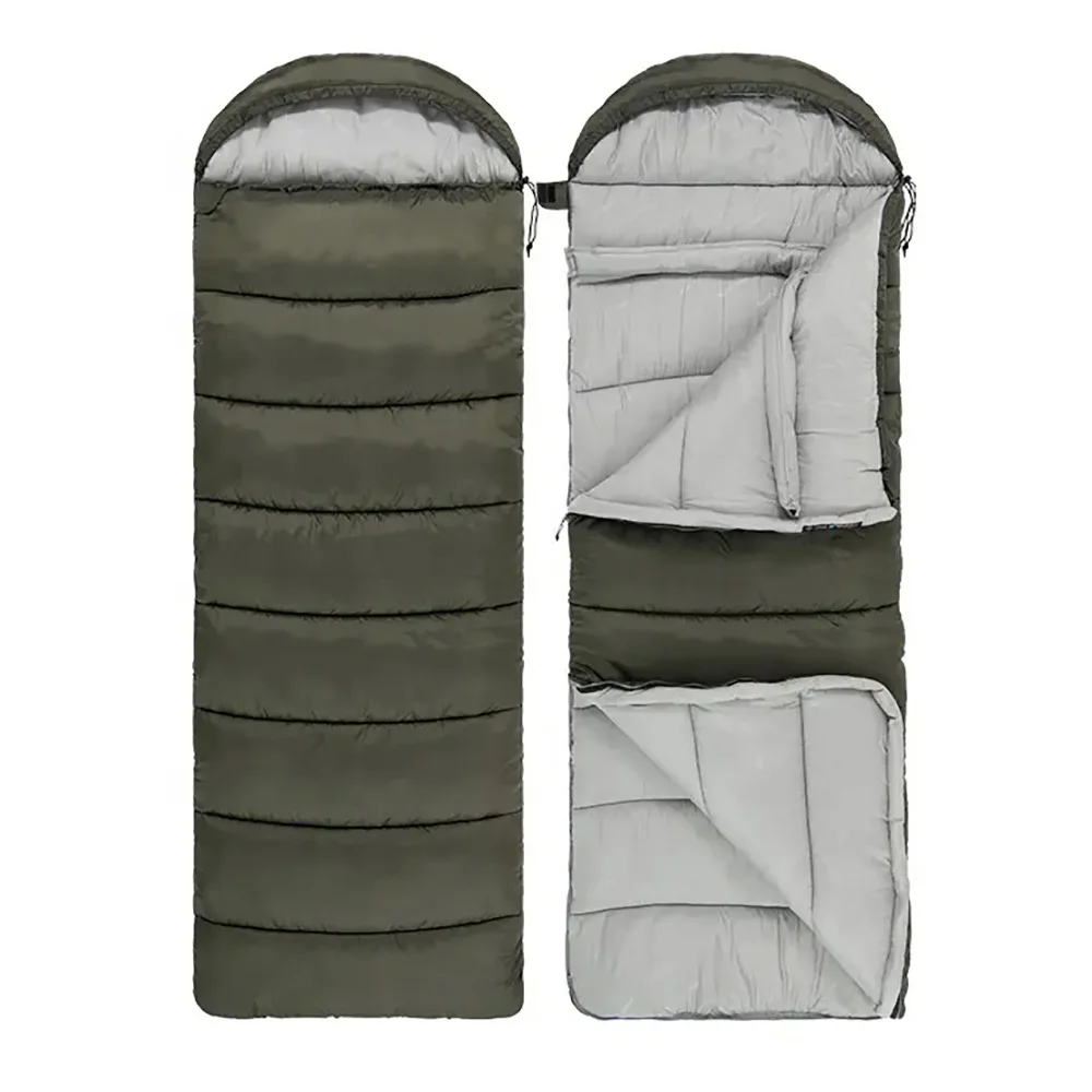 Outdoor Camping Waterproof 210T Polyester Fabric Sleeping Bag with Carry Bag