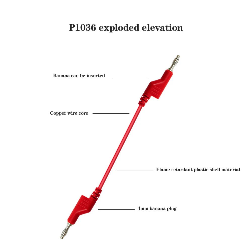 5PCS 4mm Banana Plug to Alligator Clip Crocodile Test Lead Kit Multimeter Cable 1M Wire 1000V/15A