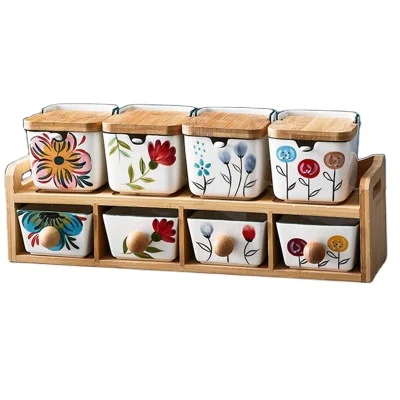 kitchen spice jar home kitchen custom wooden storage with ceramic drawers welcome custom