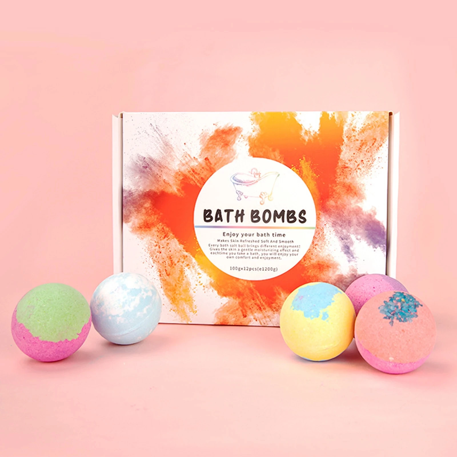 
Customized christmas bath bombs bubble mini bath bomb vegan kids bath bombs gift set for kids 