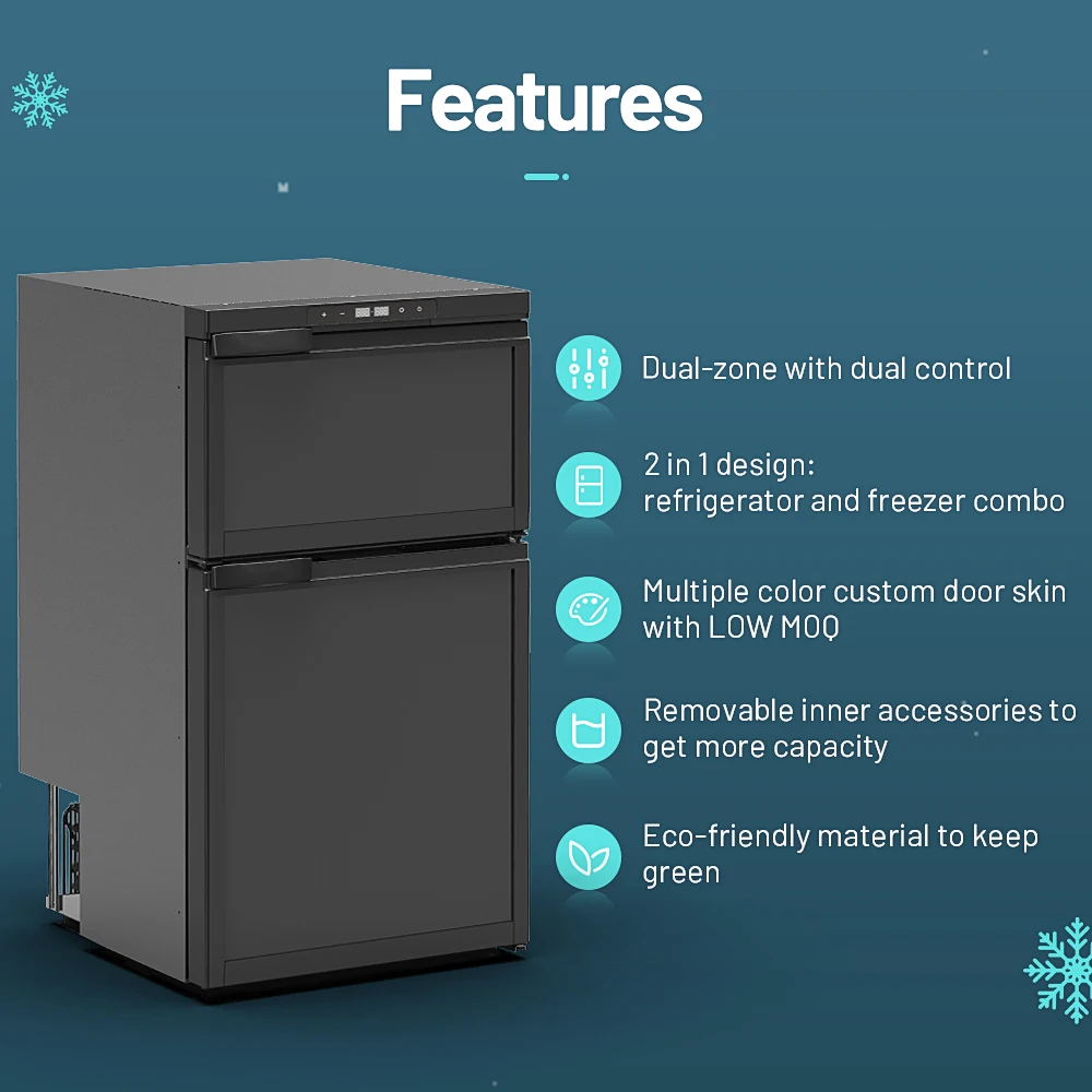 Alpicool DR80 Big Capacity Car Refrigerator 12V Dual Use Cooler Compressor Car Cooler Portable Camping Freezer