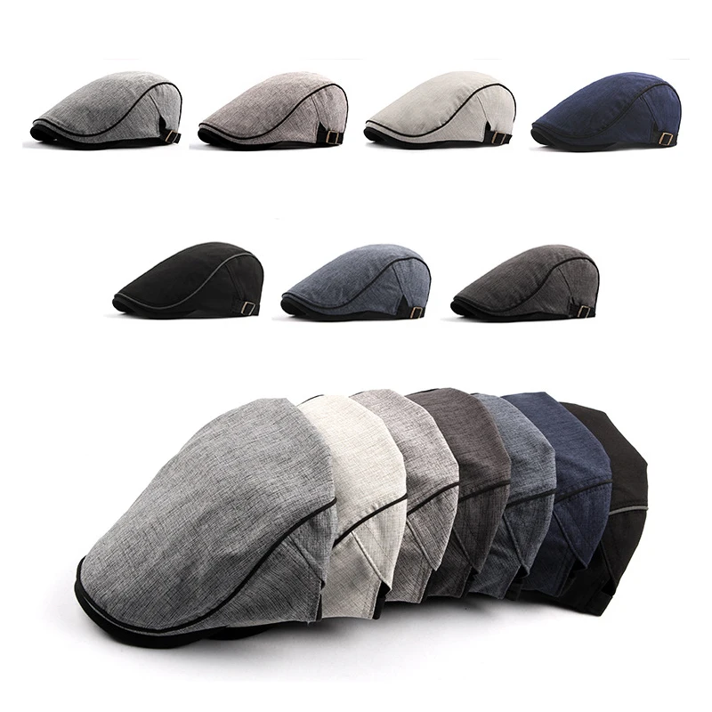 Wholesale classic Fashion Polyester Cotton Newsboy Painter Beret Hat  Custom Ivy Caps For Men