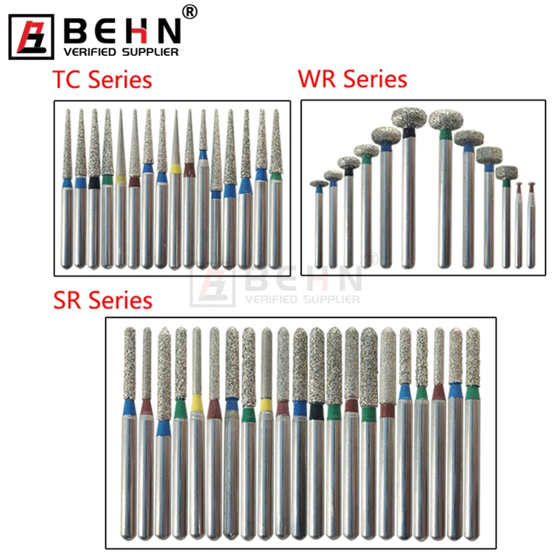 Dental polishing drill clinic burs FG high speed Oral materials dental burs diamond round BR burs kit drill bit for broken crown