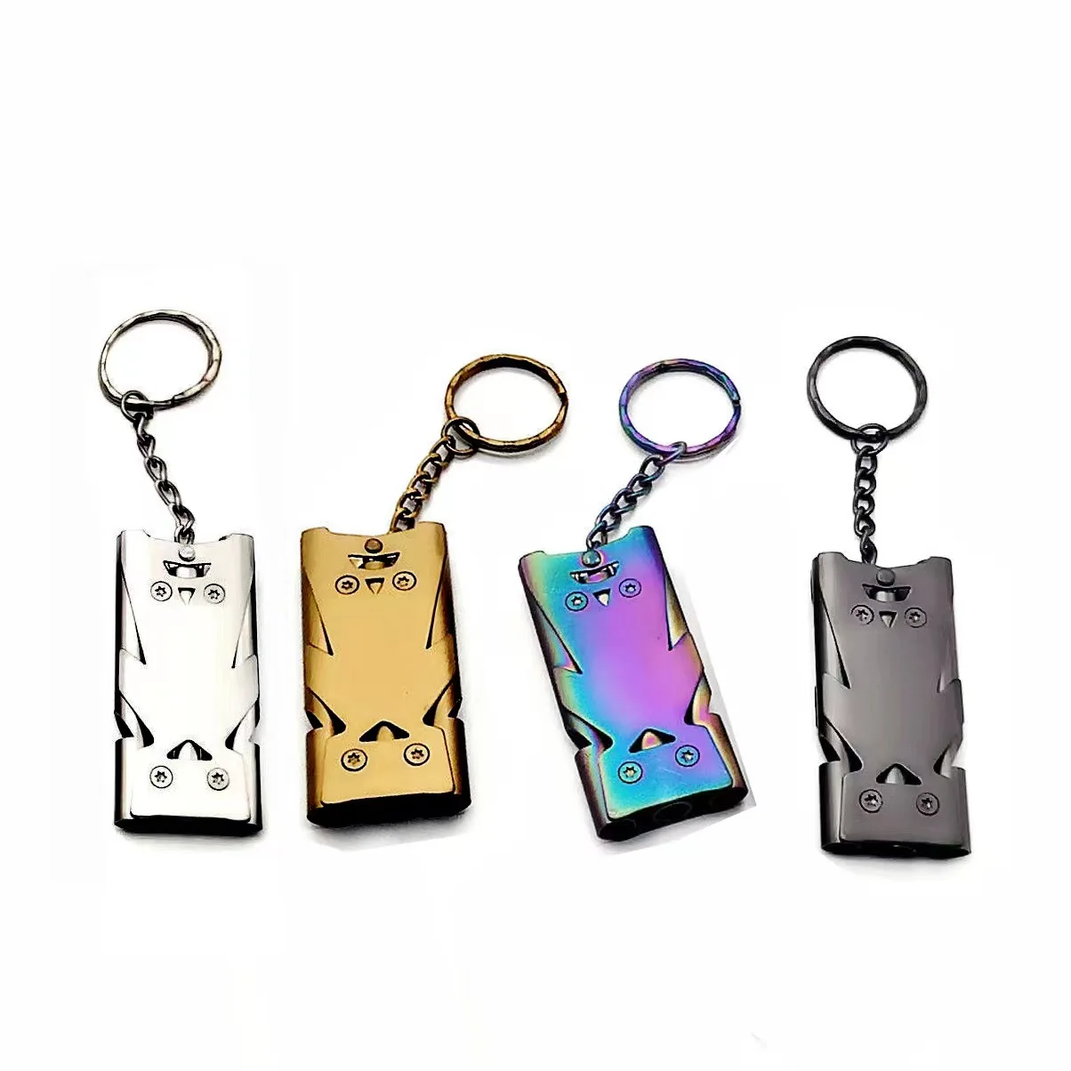 Популярный открытый свисток выживания из нержавеющей стали с тремя трубками для