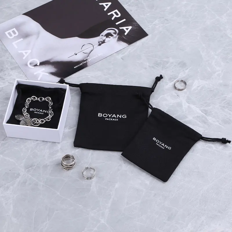 Wholesale Custom Size High Quality Pouch For logo Competitive Price Cotton Small Drawstring Jewelry Bag