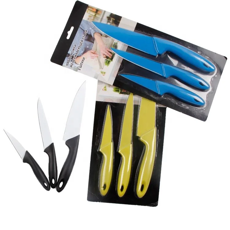 Union Source 2CR13 Steel Knife Kitchen Cutting Chef 3-pcs Knife Set Kitchen With Chef Knife,Utility knnife,Fruit Knife